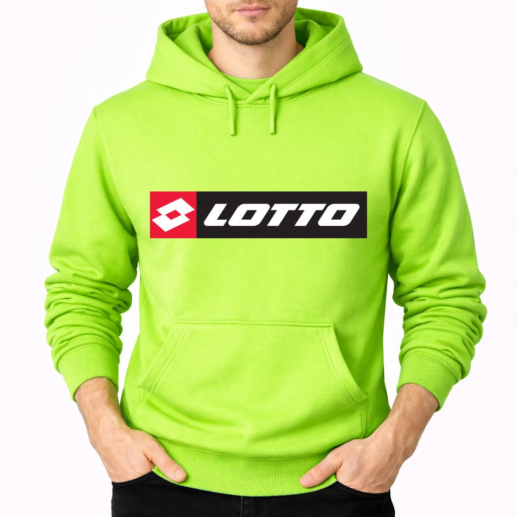Men's Lotto Pullover Hoodie - Lime green