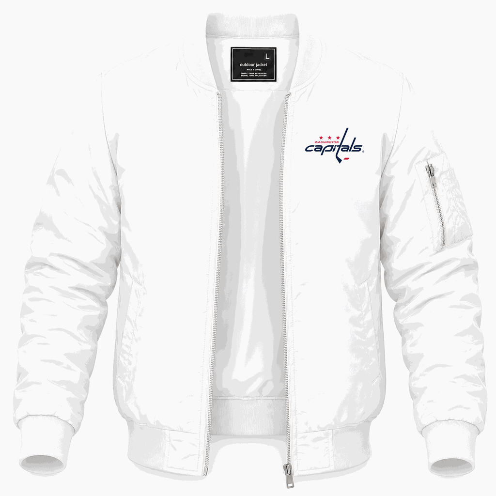 Men's Washington Capitals Lightweight Bomber Jacket - White