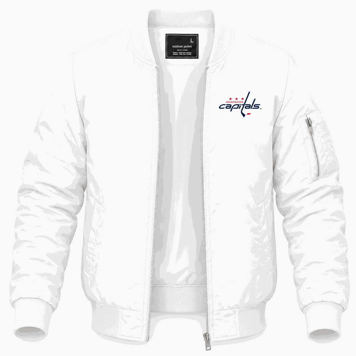 Men's Washington Capitals Lightweight Bomber Jacket - White
