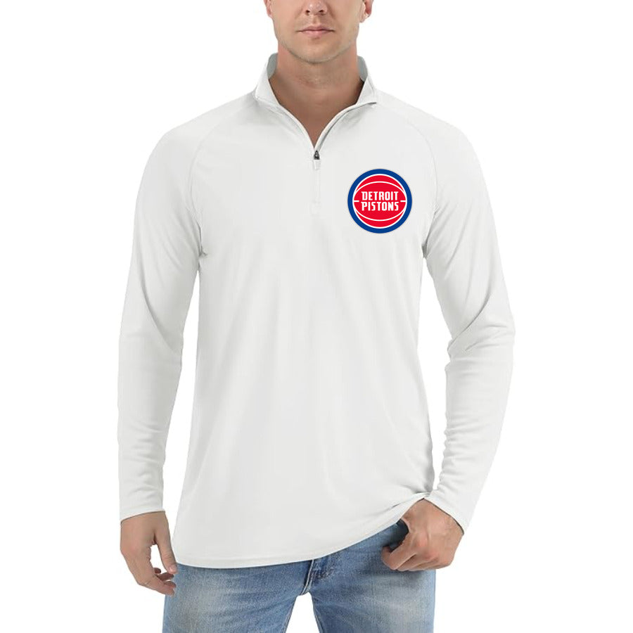 Detroit Pistons quarter-zip athletic shirt in White