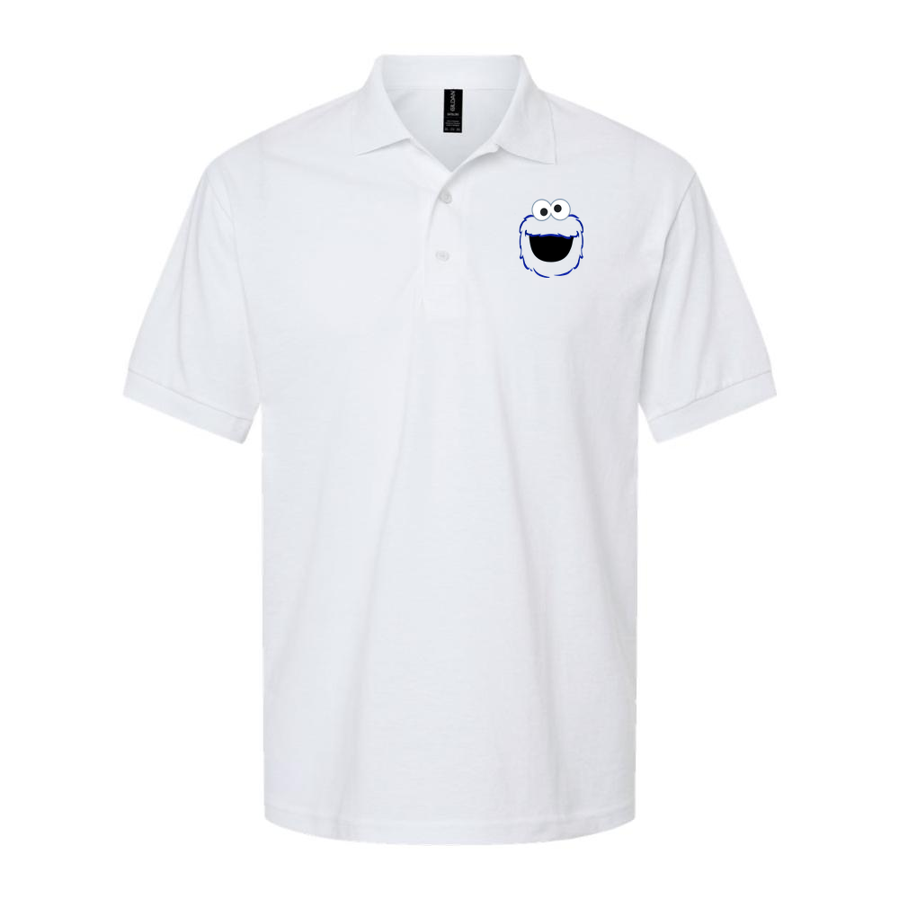 Men's Cookie Monster Dry Blend Polo - White