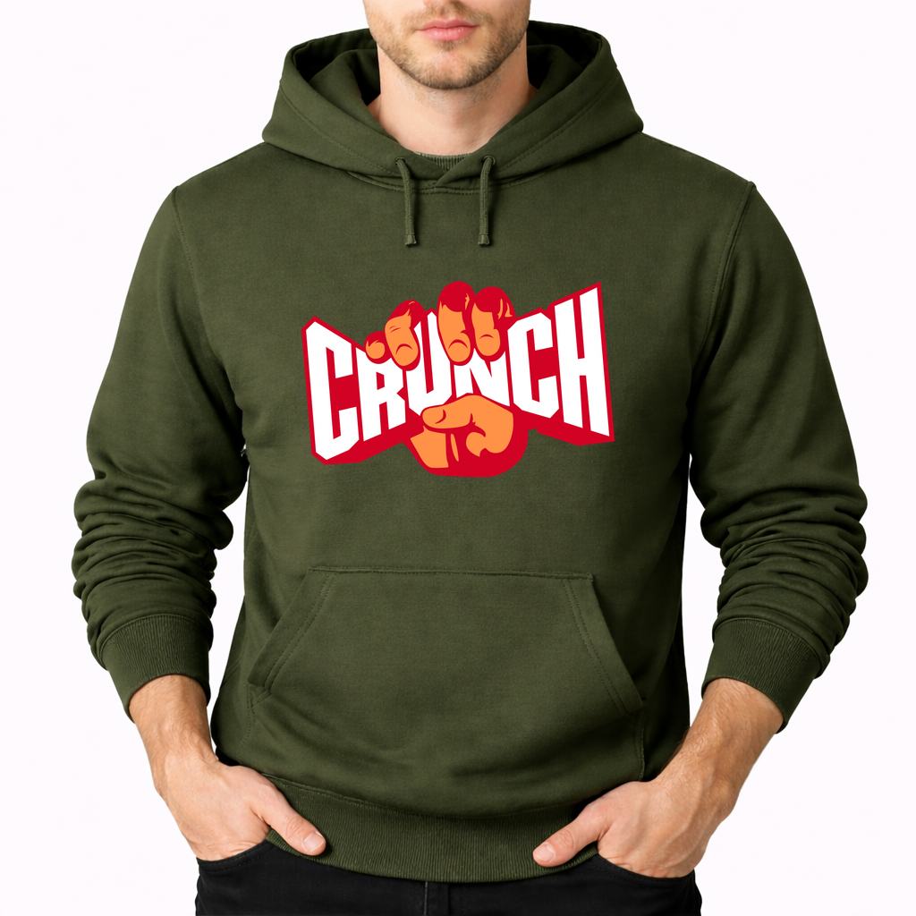 Men's Crunch Fitness Pullover Hoodie - Army Green
