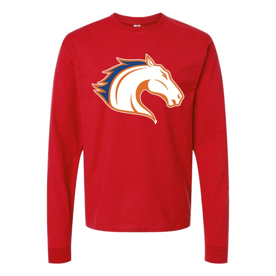 Men's Texas Arlington Mavericks Logo Long sleeves Cotton Blend T-Shirt - Red