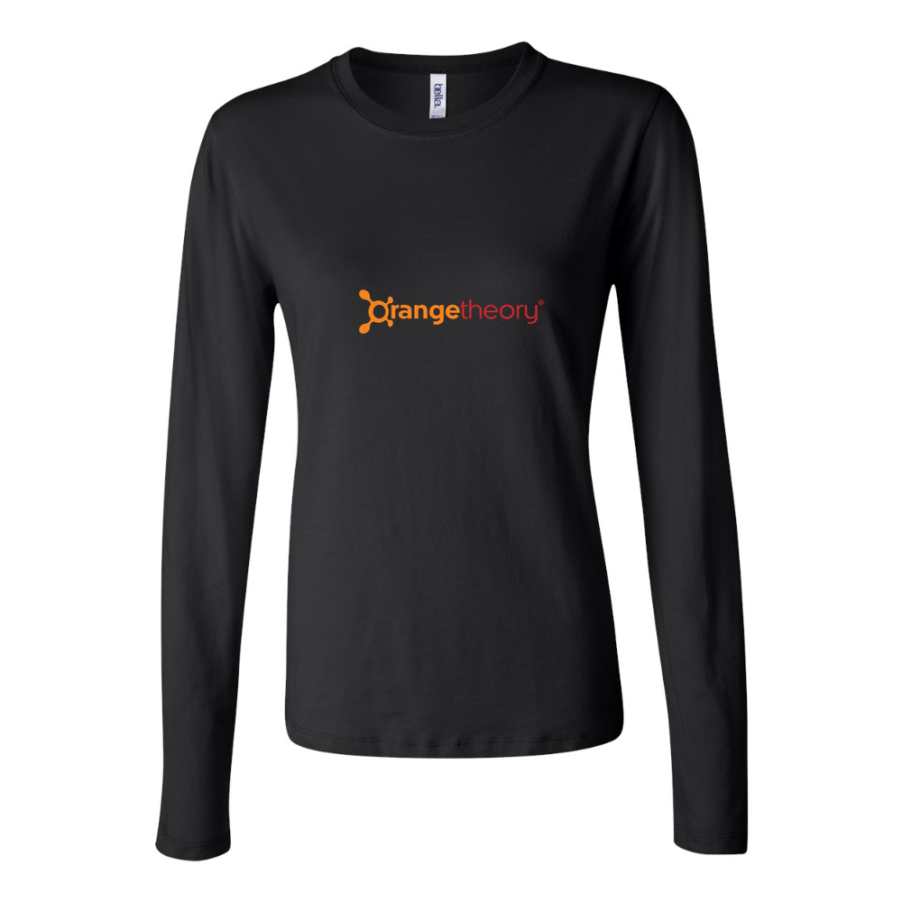 Women's Orangetheory Fitness Logo 1024x576 Long Sleeve T-Shirt - Black