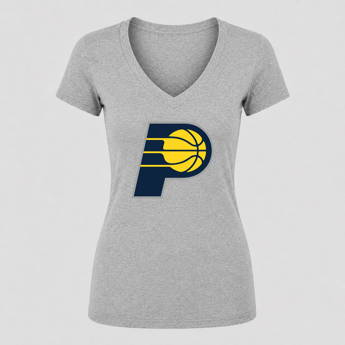 Women's Indiana Pacers V Neck T-Shirt in gray