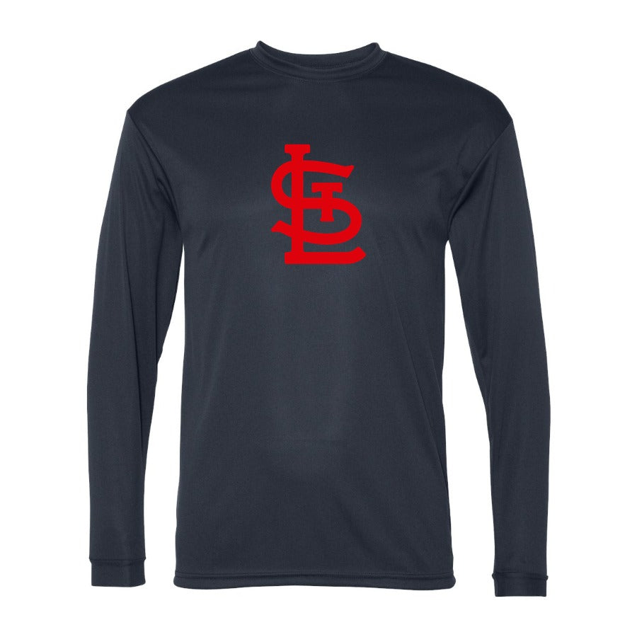 Men's St. Louis Cardinals Polyester Long Sleeve T-Shirt - Navy