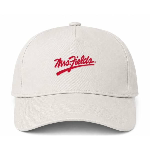 Mrs. Fields Logo Beige Dad Baseball Cap Hat