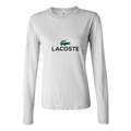 Women's Lacoste logo 1536x864 Long Sleeve T-Shirt - White