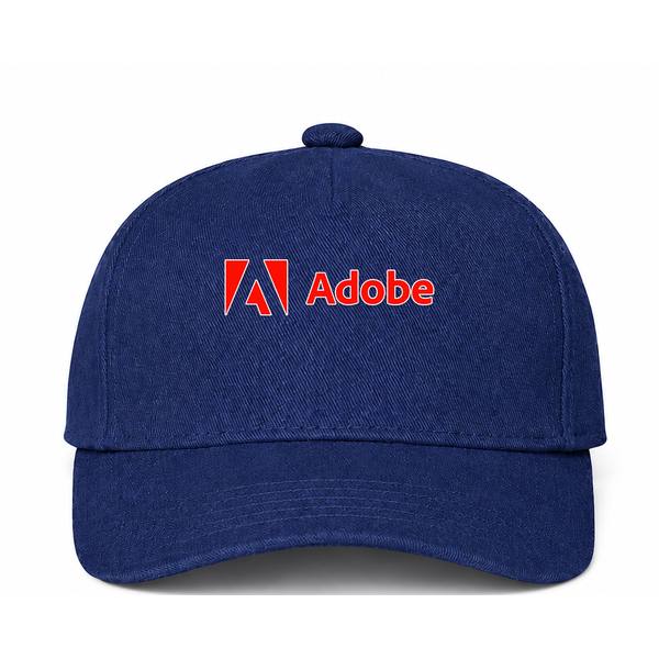 Adobe Logo Navy Dad Baseball Cap Hat