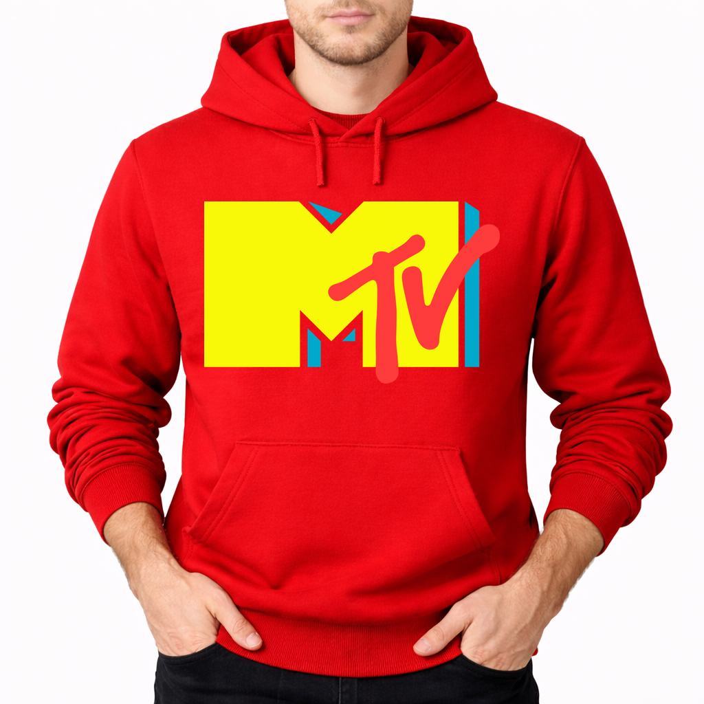 Men's MTV Pullover Hoodie - Red