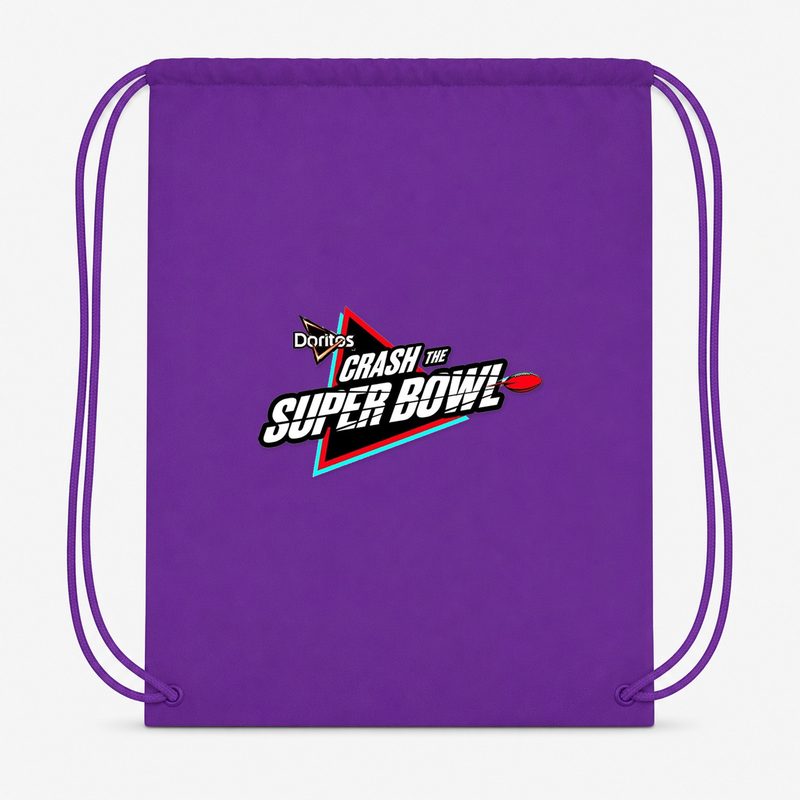 Crash The Super Bowl Drawstring Bag - Purple