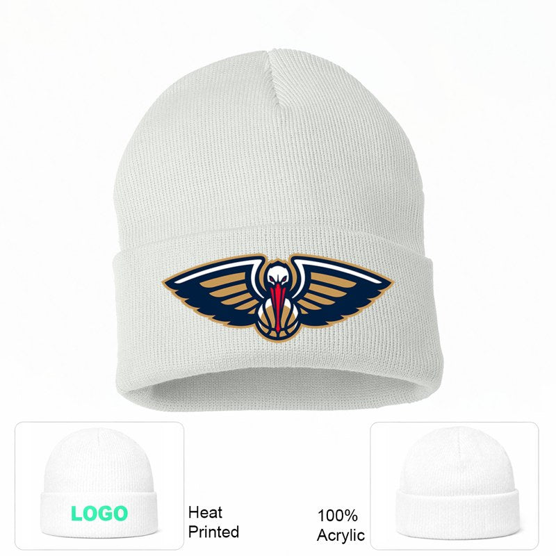 New Orleans Pelicans White Beanie Hat