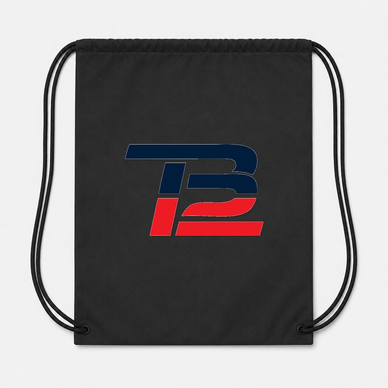 Tom Brady 12 Drawstring Bag - Black