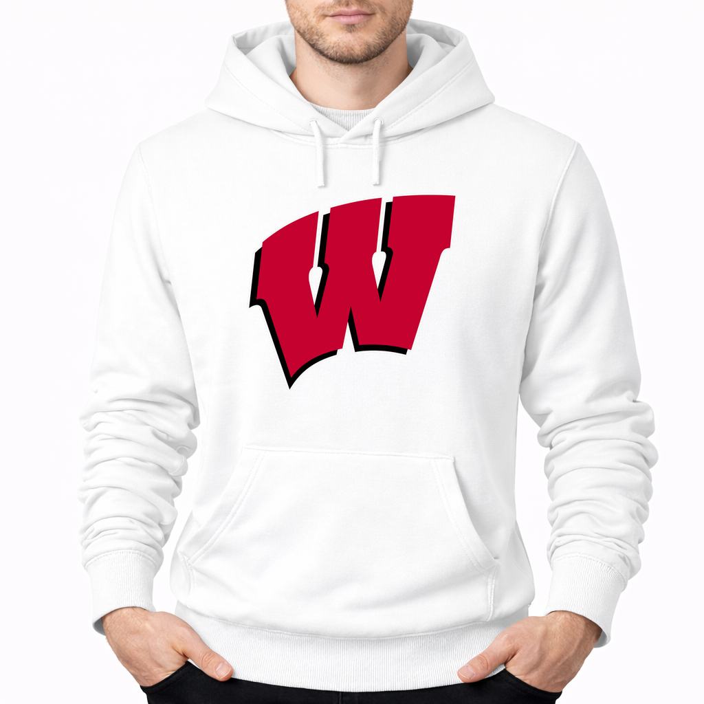Men's Wisconsin Badgers Pullover Hoodie - White
