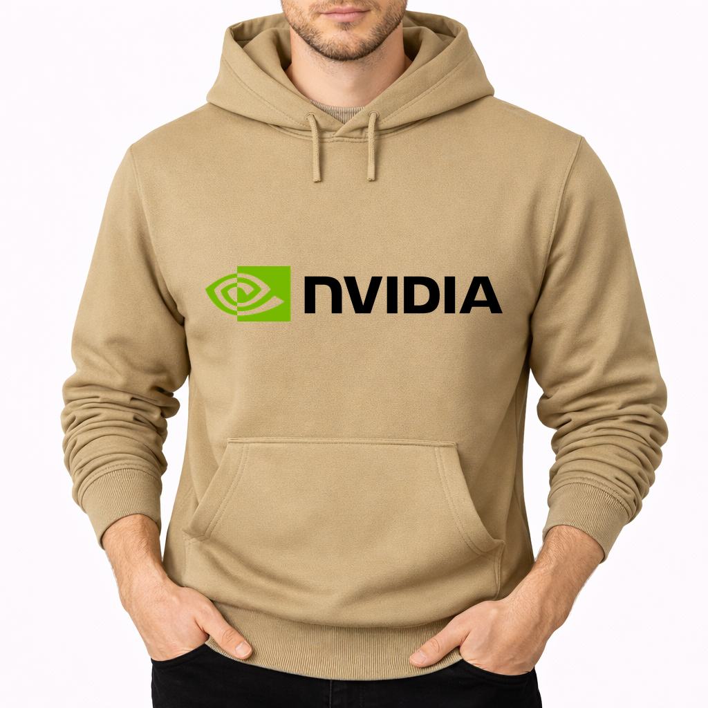 Men's Nvidia Pullover Hoodie - Tan