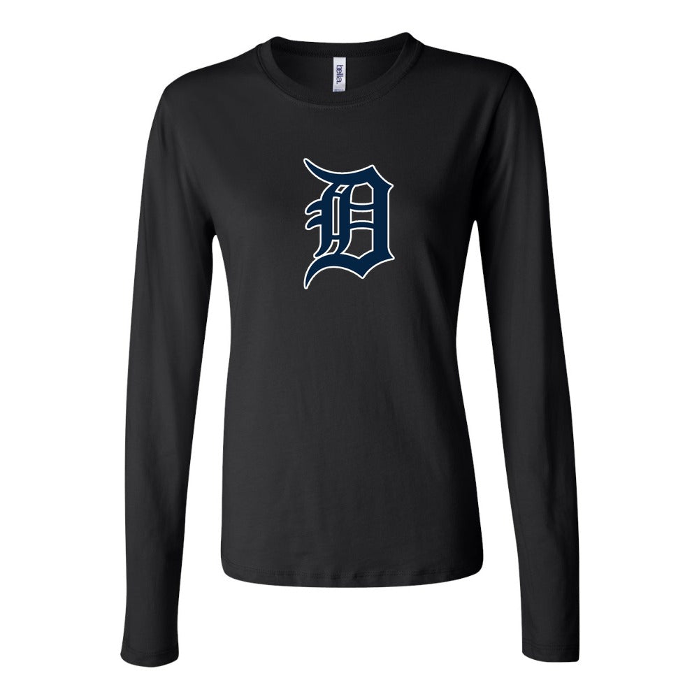 Women's Detroit Tigers Long Sleeve T-Shirt - Black