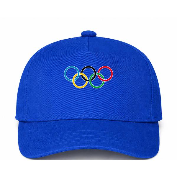 Olympic Rings Black Logo Blue Dad Baseball Cap Hat