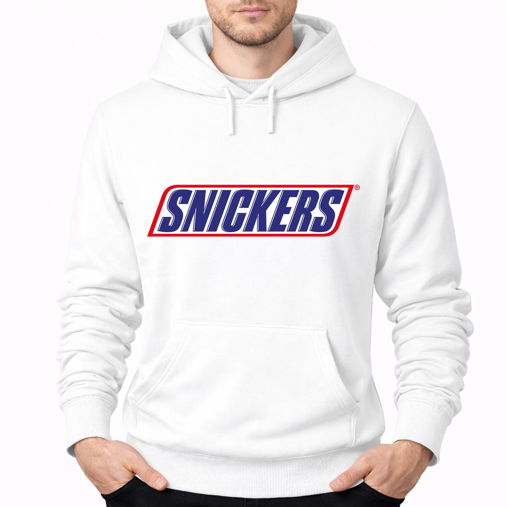 Men's Snickers Food Pullover Hoodie - White