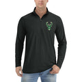 Milwaukee Bucks quarter-zip athletic shirt in Black