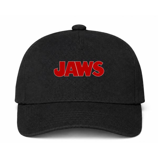 Jaws Logo Black Dad Baseball Cap Hat