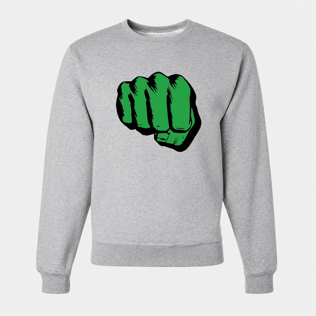 Men's Hulk Fist Crewneck Sweatshirt - Gray