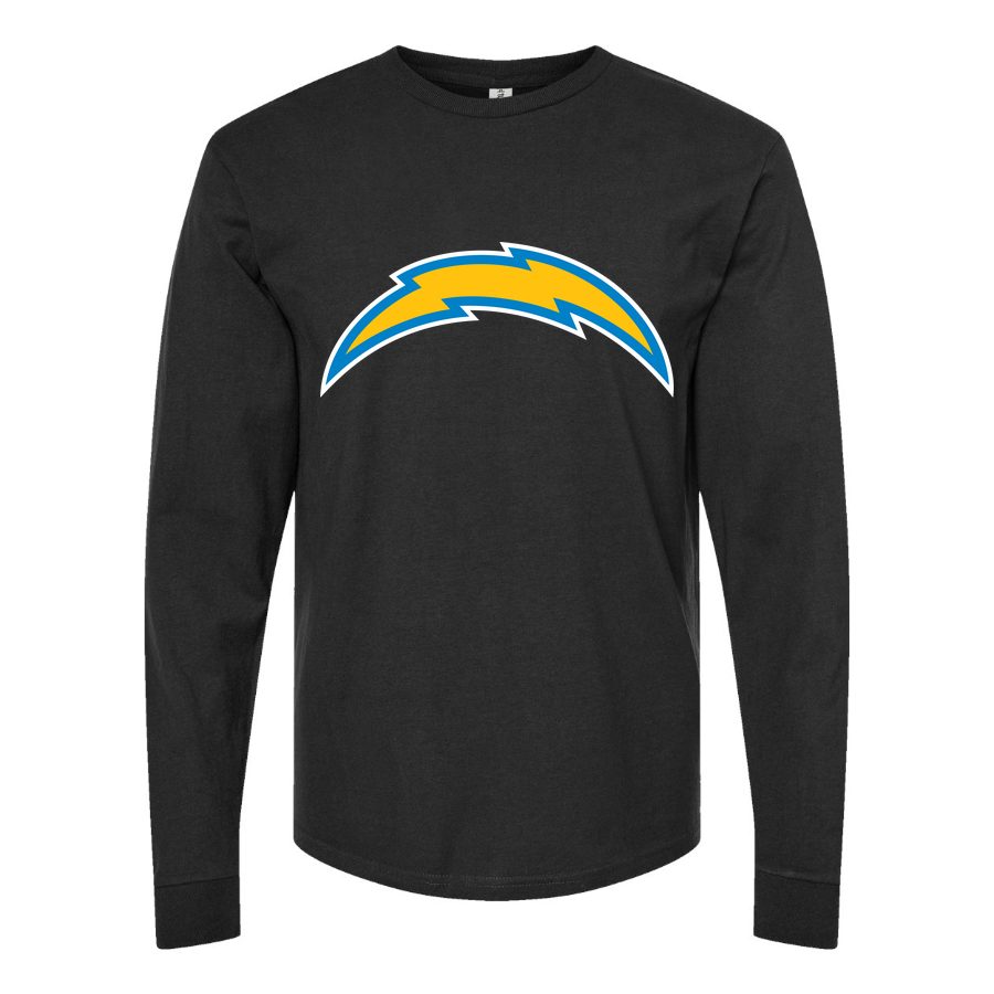 Men's Los Angeles Chargers Long sleeves Cotton Blend T-Shirt - Black
