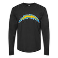 Men's Los Angeles Chargers Long sleeves Cotton Blend T-Shirt - Black