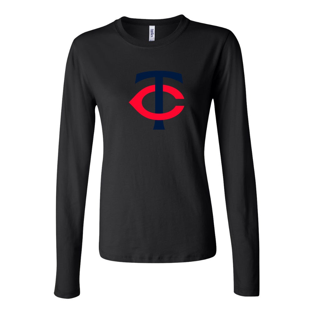 Women's Minnesota Twins Long Sleeve T-Shirt - Black