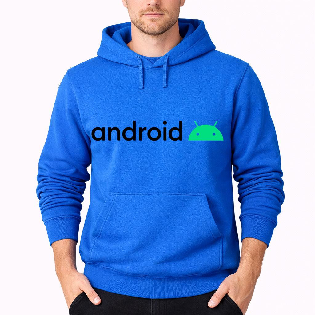 Men's Android Pullover Hoodie - Azure