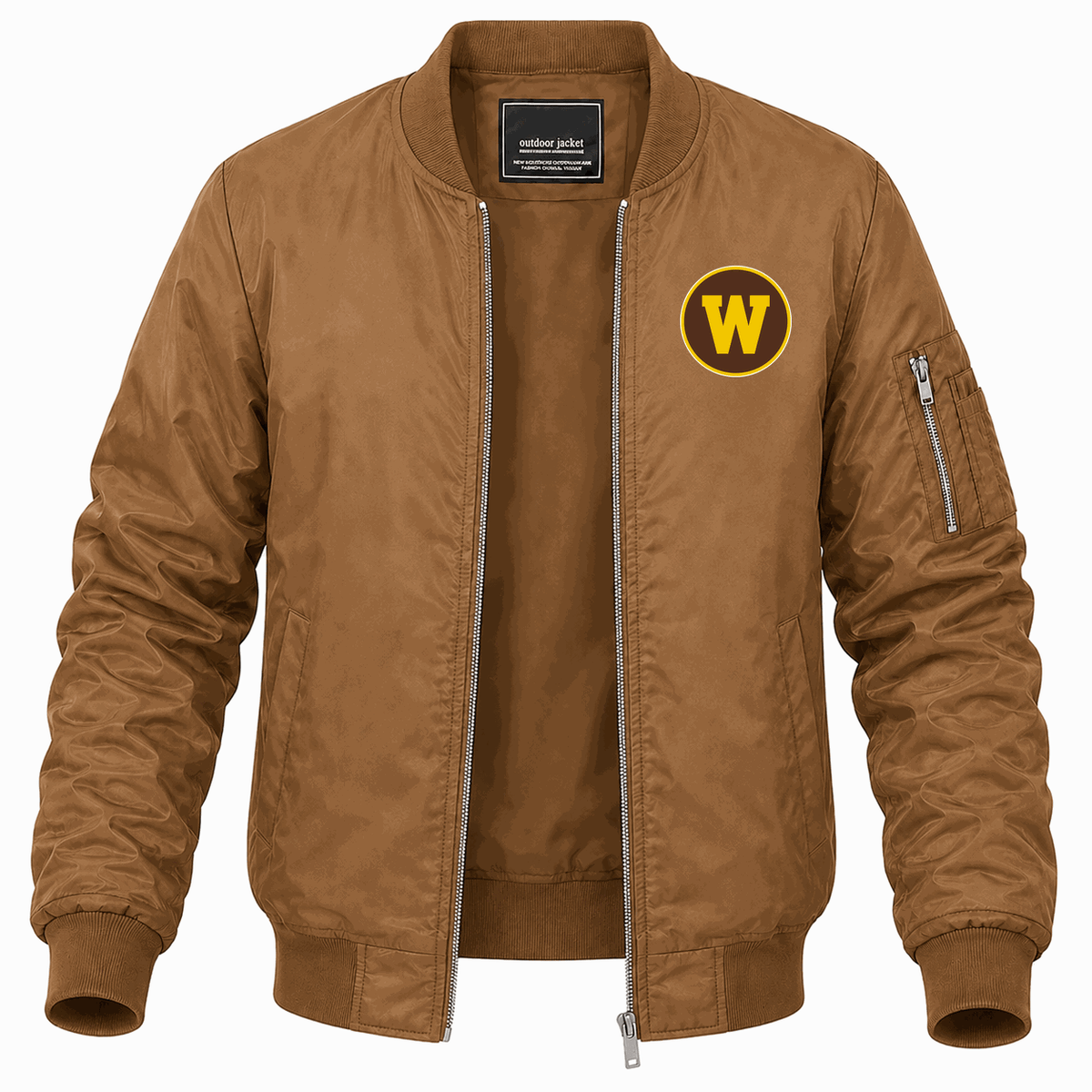 Men's Western Michigan Broncos Logo Lightweight Bomber Jacket - Brown