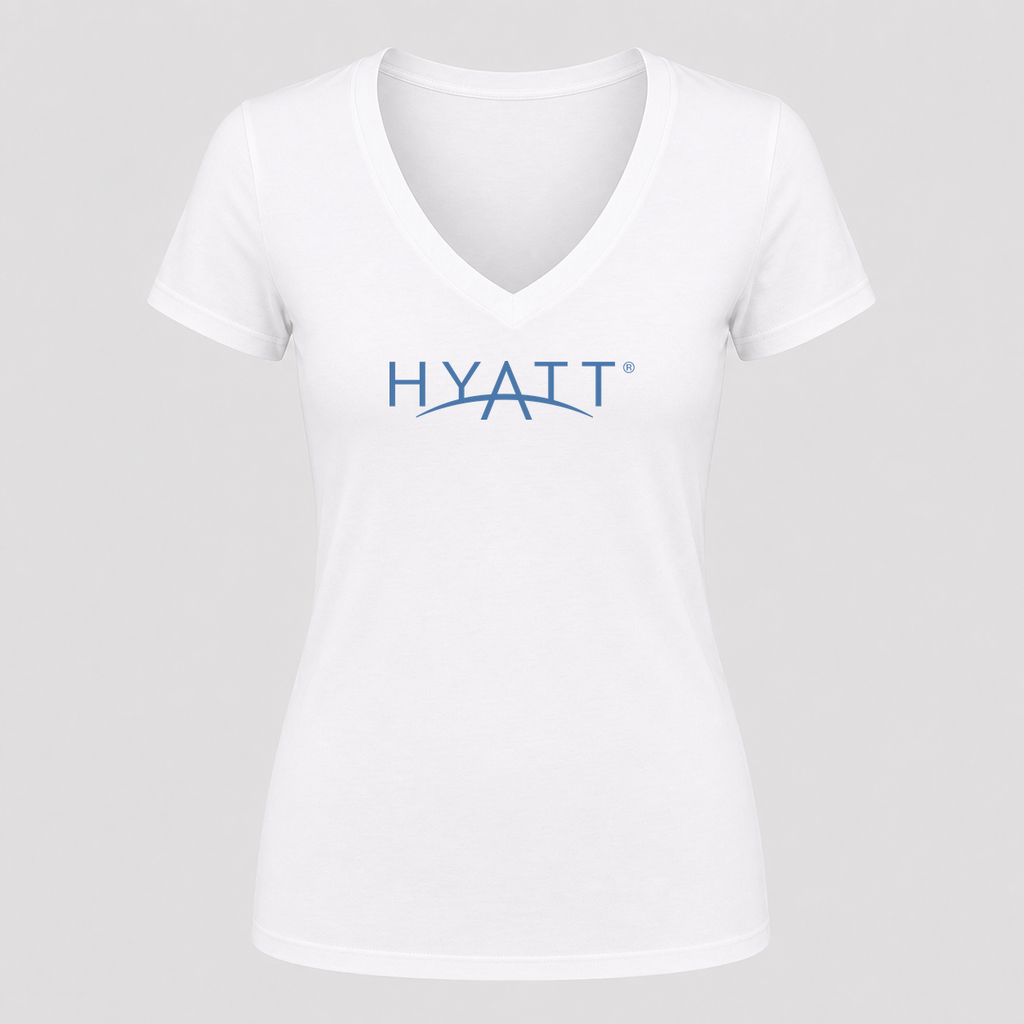 Women's Hyatt V Neck T-Shirt in white