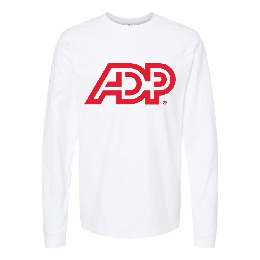 Men's ADP-logo-1536x1045 Long sleeves Cotton Blend T-Shirt - White