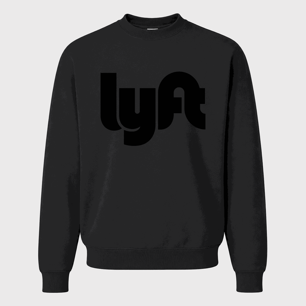 Men's Lyft Black Logo Crewneck Sweatshirt - Black