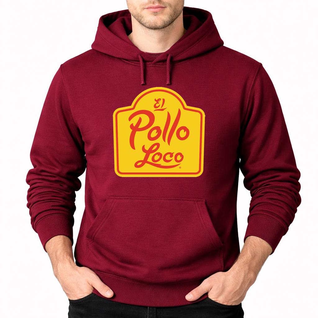 Men's El Pollo Loco Pullover Hoodie - Burgundy