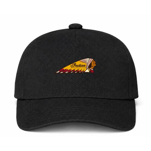 Indian Motorcycle Logo Black Dad Baseball Cap Hat