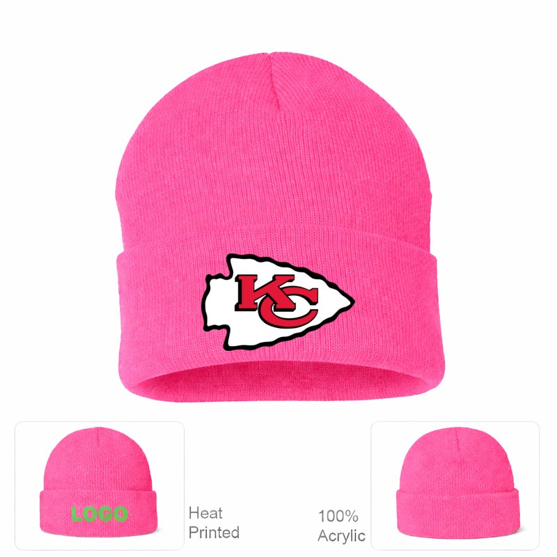 Kansas City Chiefs Pink Beanie Hat