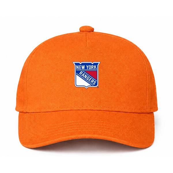 New York Rangers NHL Logo Orange Dad Baseball Cap Hat