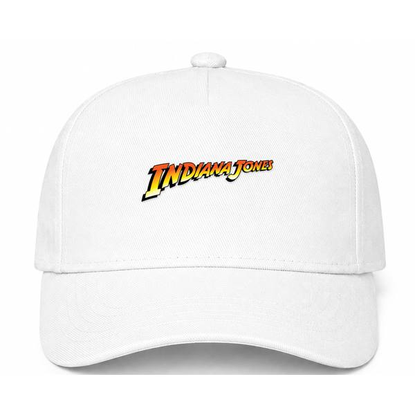Indiana Jones Logo White Dad Baseball Cap Hat