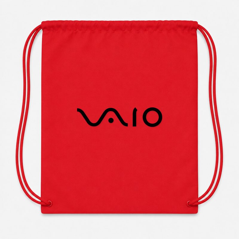 Sony Vaio Curvy Black Drawstring Bag - Red