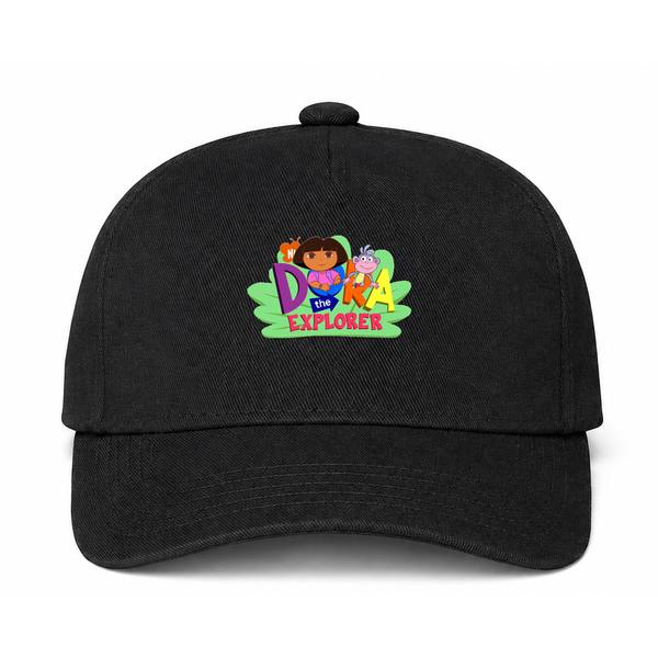 Dora the Explorer Logo Black Dad Baseball Cap Hat