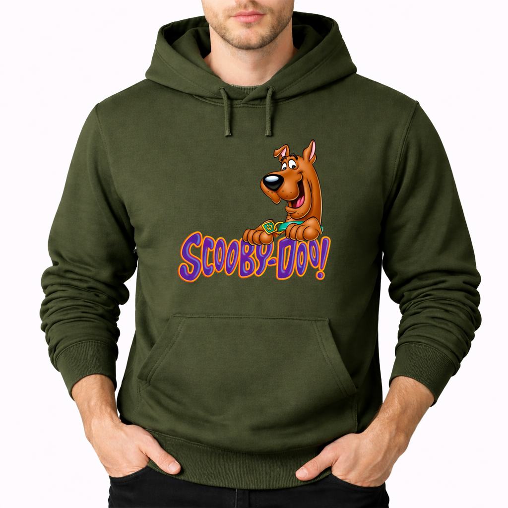 Men's Scooby-Doo Pullover Hoodie - Army Green