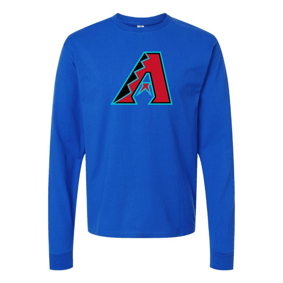 Men's Arizona Diamondbacks Long sleeves Cotton Blend T-Shirt - Blue