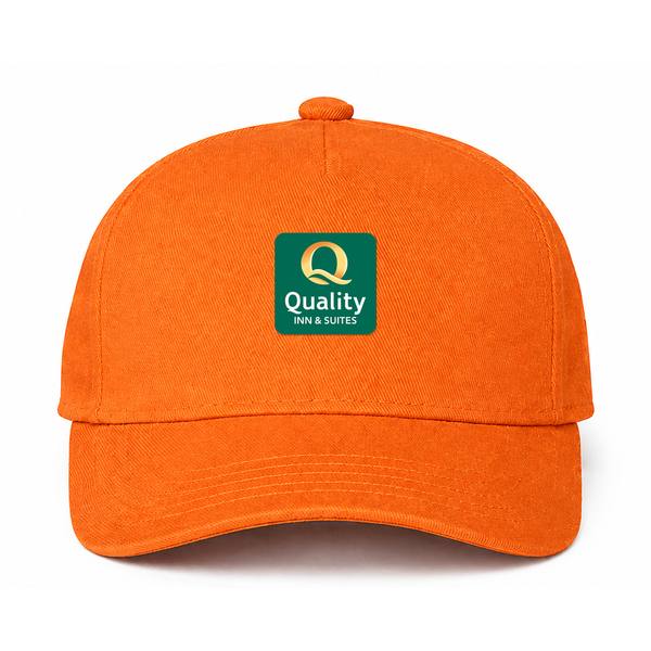 Quality Inn & Suites Logo Orange Dad Baseball Cap Hat