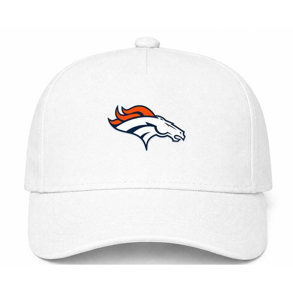 Denver Broncos NFL Logo White Dad Baseball Cap Hat