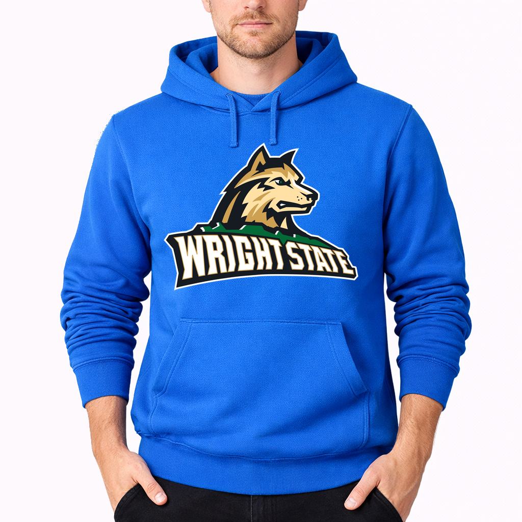 Men's Wright State Raiders Pullover Hoodie - Azure