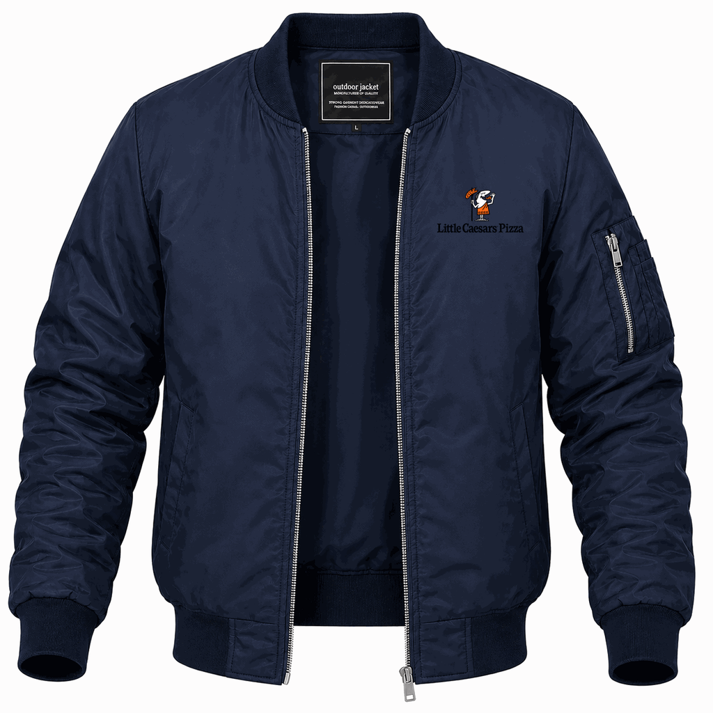 Men's Little Caesars Lightweight Bomber Jacket - Navy