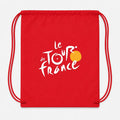 Tour De France White Drawstring Bag - Red