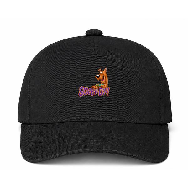 Scooby-Doo Logo Black Dad Baseball Cap Hat