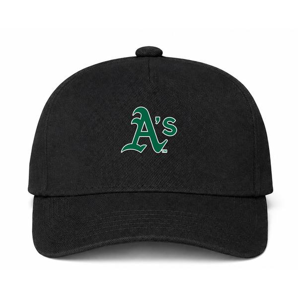 Oakland Athletics MLB Logo Black Dad Baseball Cap Hat