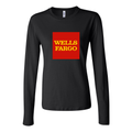 Women's wells fargo logo transparent Long Sleeve T-Shirt - Black
